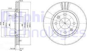 Delphi BG2871 - Спирачен диск vvparts.bg