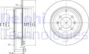 Delphi BG2873C - Спирачен диск vvparts.bg