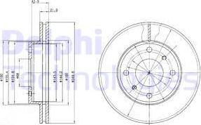 Delphi BG2395 - Спирачен диск vvparts.bg