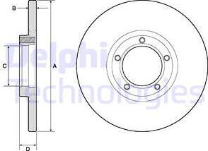 Delphi BG2349 - Спирачен диск vvparts.bg