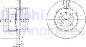 Delphi BG2347 - Спирачен диск vvparts.bg