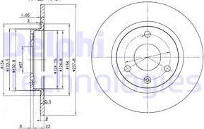 Delphi BG2355 - Спирачен диск vvparts.bg