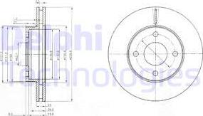 Delphi BG2350 - Спирачен диск vvparts.bg