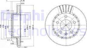 Delphi BG2384 - Спирачен диск vvparts.bg