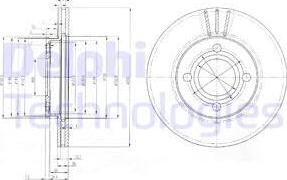 Delphi BG2333 - Спирачен диск vvparts.bg