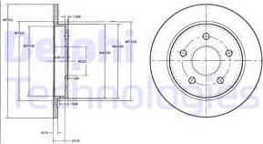 Delphi BG2332 - Спирачен диск vvparts.bg