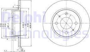 Delphi BG2379 - Спирачен диск vvparts.bg