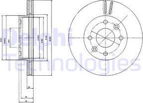 Delphi BG2371 - Спирачен диск vvparts.bg