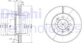 Delphi BG2290 - Спирачен диск vvparts.bg