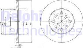 Delphi BG2254 - Спирачен диск vvparts.bg