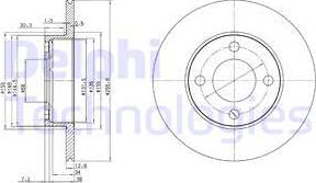 Delphi BG2215 - Спирачен диск vvparts.bg