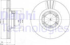 Delphi BG2284 - Спирачен диск vvparts.bg