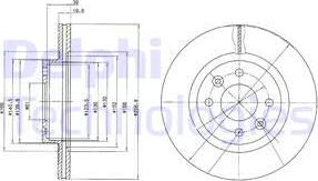 Delphi BG2283 - Спирачен диск vvparts.bg