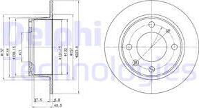 Delphi BG2220 - Спирачен диск vvparts.bg