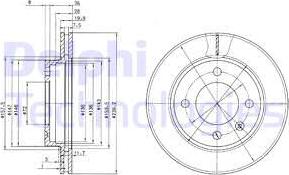 Delphi BG2273 - Спирачен диск vvparts.bg