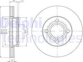 Delphi BG2272 - Спирачен диск vvparts.bg