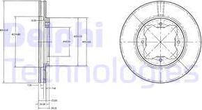 Delphi BG2798 - Спирачен диск vvparts.bg