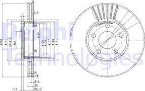 Delphi BG2745C-18B1 - Спирачен диск vvparts.bg