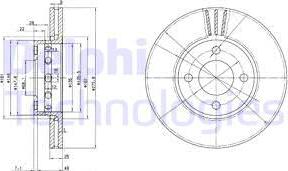 Delphi BG2748 - Спирачен диск vvparts.bg