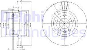 Delphi BG2742 - Спирачен диск vvparts.bg