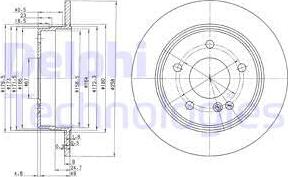 Delphi BG2761 - Спирачен диск vvparts.bg