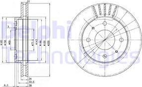 Delphi BG2763 - Спирачен диск vvparts.bg