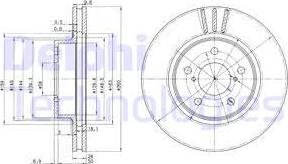 Delphi BG2767 - Спирачен диск vvparts.bg