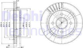 Delphi BG2700 - Спирачен диск vvparts.bg