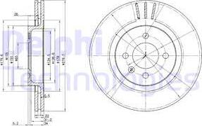 Delphi BG2712 - Спирачен диск vvparts.bg