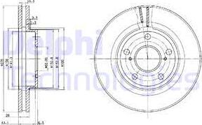 Delphi BG2782 - Спирачен диск vvparts.bg