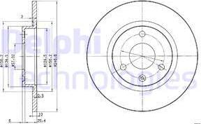 Delphi BG2724 - Спирачен диск vvparts.bg