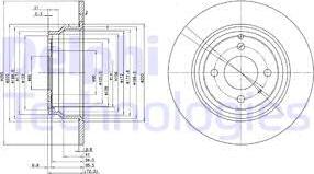 Delphi BG2721 - Спирачен диск vvparts.bg