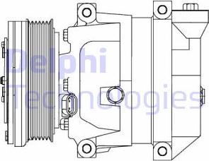 Delphi CS10095-12B1 - Компресор, климатизация vvparts.bg