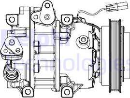 Delphi CS20493 - Компресор, климатизация vvparts.bg