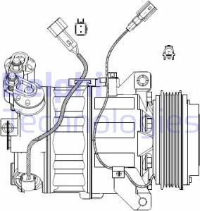 Delphi CS20482 - Компресор, климатизация vvparts.bg