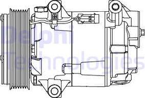 Delphi CS20430 - Компресор, климатизация vvparts.bg