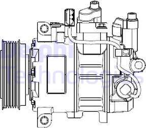 Delphi CS20474 - Компресор, климатизация vvparts.bg