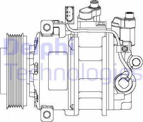 Delphi CS20475 - Компресор, климатизация vvparts.bg