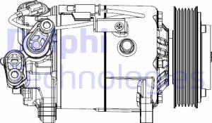 Delphi CS20500 - Компресор, климатизация vvparts.bg