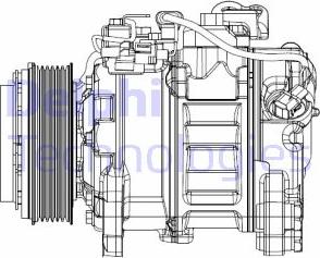 Delphi CS20501 - Компресор, климатизация vvparts.bg