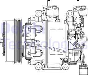 Delphi CS20515 - Компресор, климатизация vvparts.bg