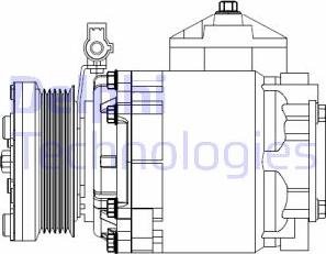 Delphi CS20525 - Компресор, климатизация vvparts.bg