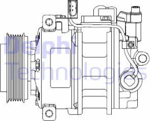 Delphi CS20522 - Компресор, климатизация vvparts.bg