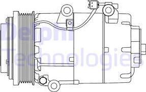 Delphi CS20306 - Компресор, климатизация vvparts.bg