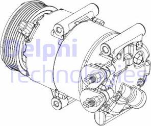 Delphi CS20324 - Компресор, климатизация vvparts.bg