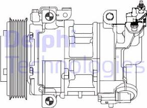 Delphi CS20325 - Компресор, климатизация vvparts.bg