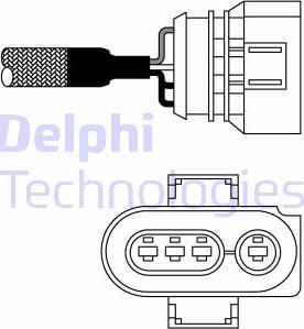 Delphi ES10980-12B1 - Ламбда-сонда vvparts.bg