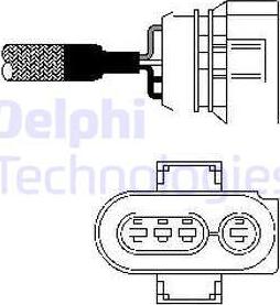 Delphi ES10403-12B1 - Ламбда-сонда vvparts.bg