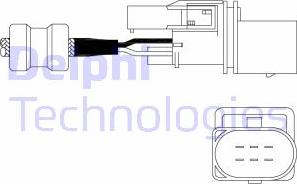 Delphi ES11014-12B1 - Ламбда-сонда vvparts.bg