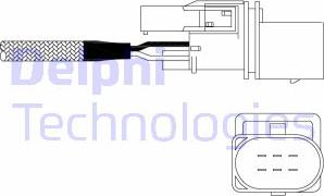 Delphi ES11026-12B1 - Ламбда-сонда vvparts.bg